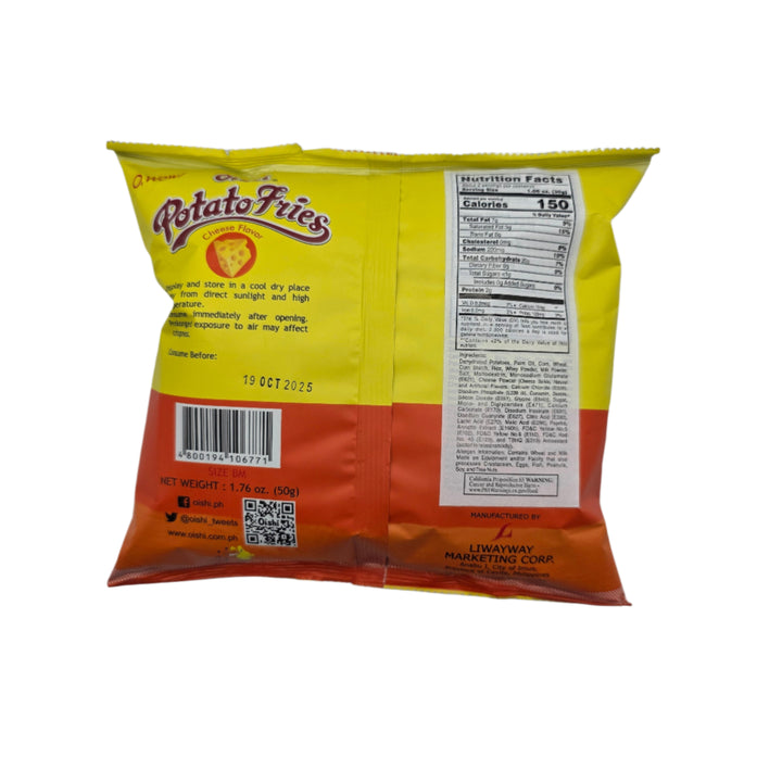 Oishi Potato Fries Cheese Flavor - 50g