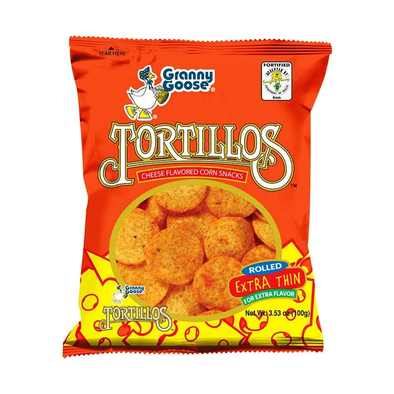 Jack 'n Jill Granny Goose Tortillos Cheese Flavored Corn Snacks - 100g