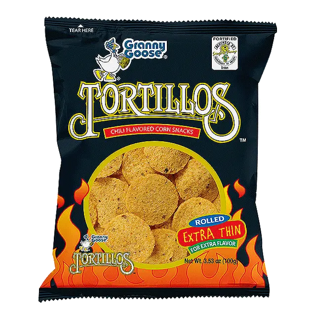 Jack 'n Jill Granny Goose Tortillos Chili Flavored Corn Snacks - 100g