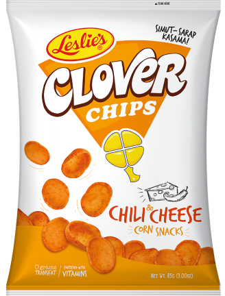 Leslie's Clover Chips Chili & Cheese Corn Snacks - 85g