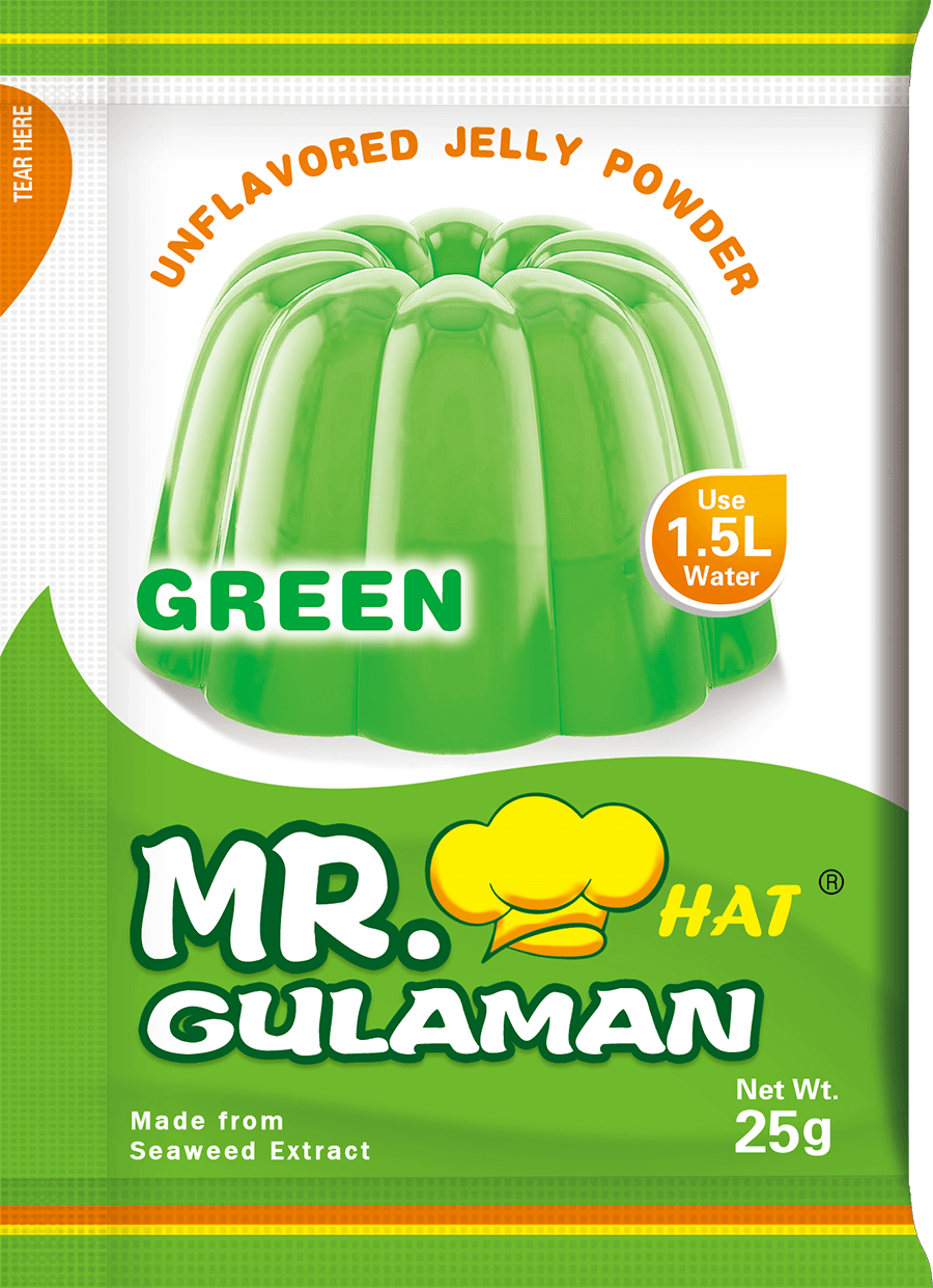 Mr. Hat Gulaman (GREEN) Unflavored Jelly Powder - 25g