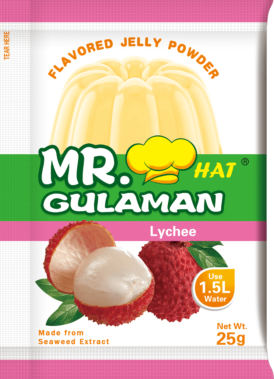 Mr. Hat Gulaman Lychee Flavored Jelly Powder Mix - 25g