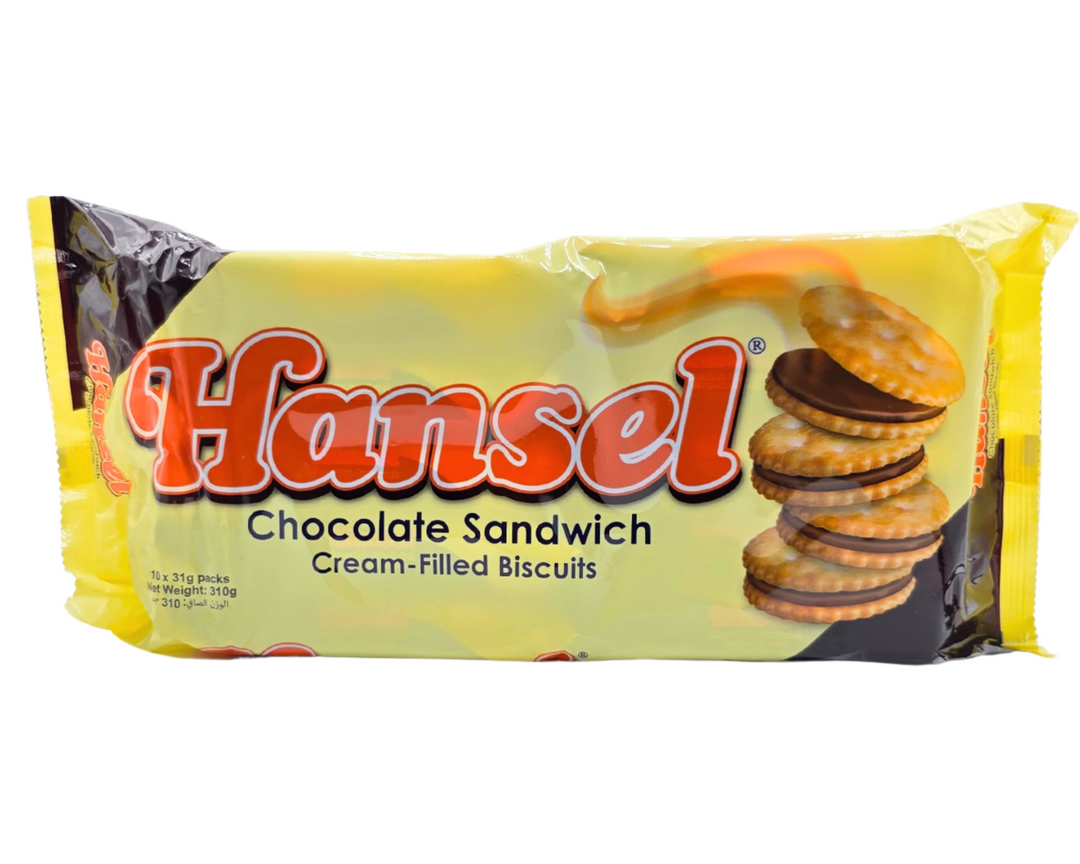 Rebisco Hansel Chocolate Sandwich Cream-Filled Biscuit 10 pack - 10x32g