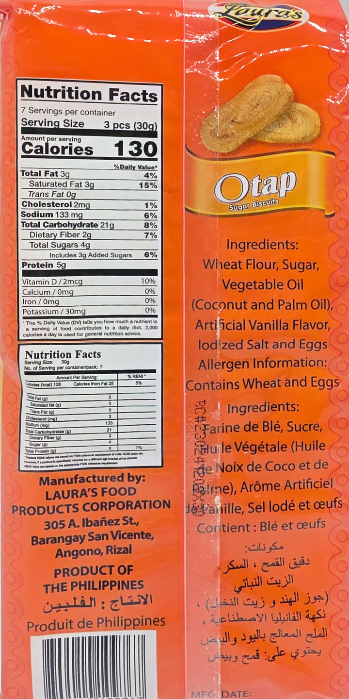 Laura's Classic Otap Sugar Biscuits -  210g