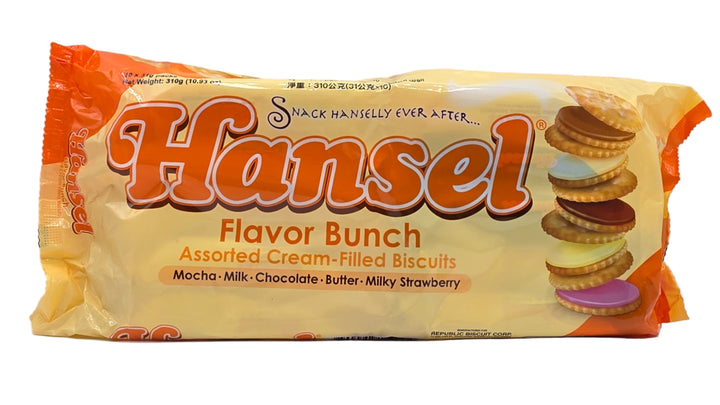 Rebisco Hansel Flavor Bunch Assorted Cream-Filled Biscuits 10 pack - 10x32g