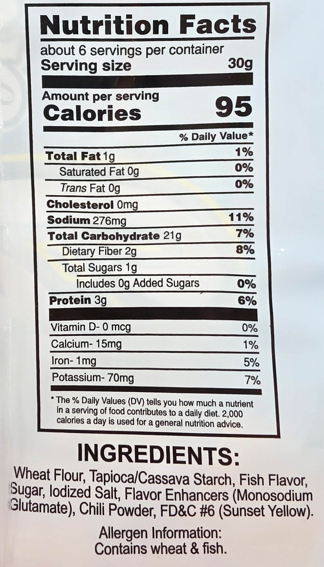 Santory Crackers Fish Flavored Chip (Ready to Fry) - 200g