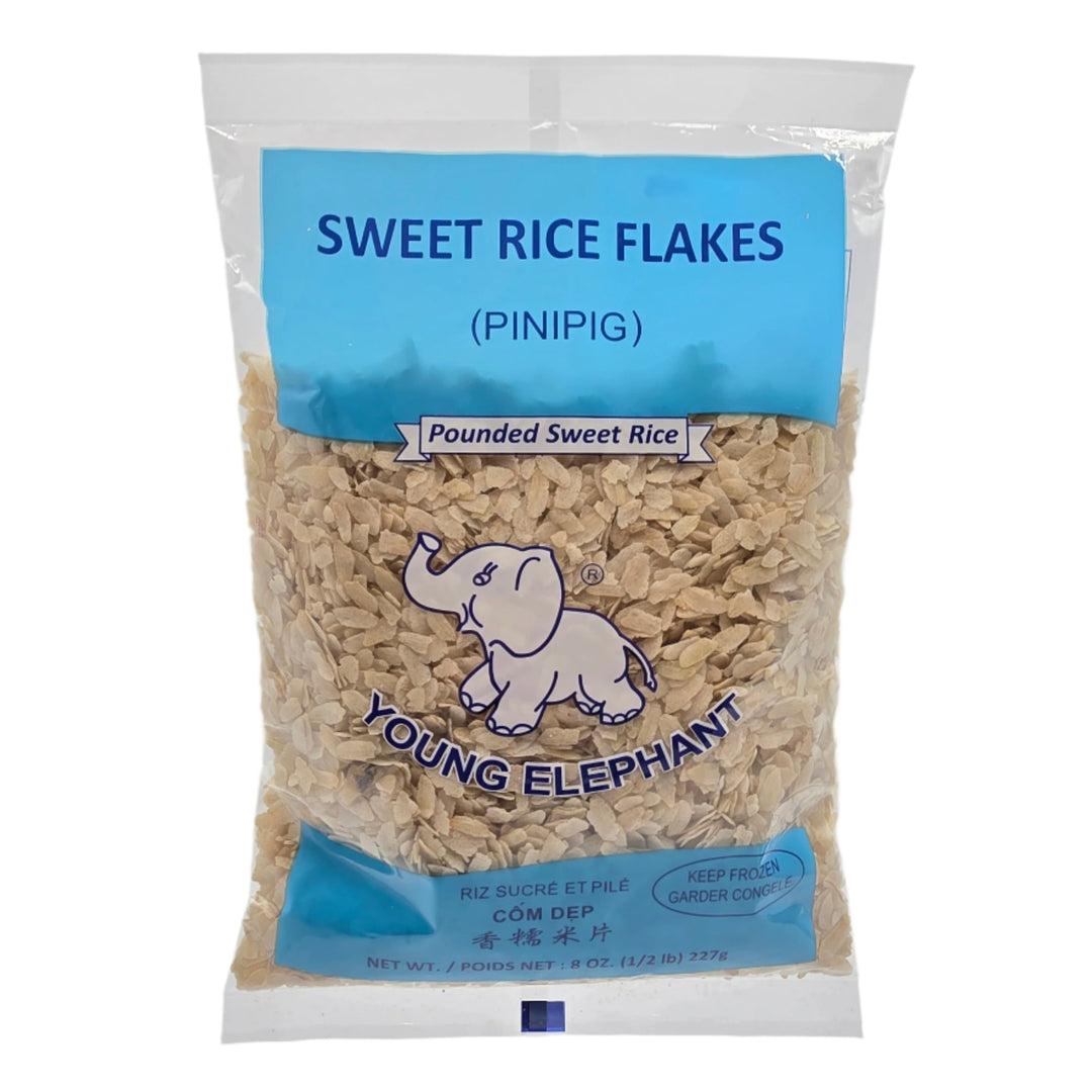 Young Elephant Sweet Rice Cake (Pinipig) Pounded Swee Rice - 8oz