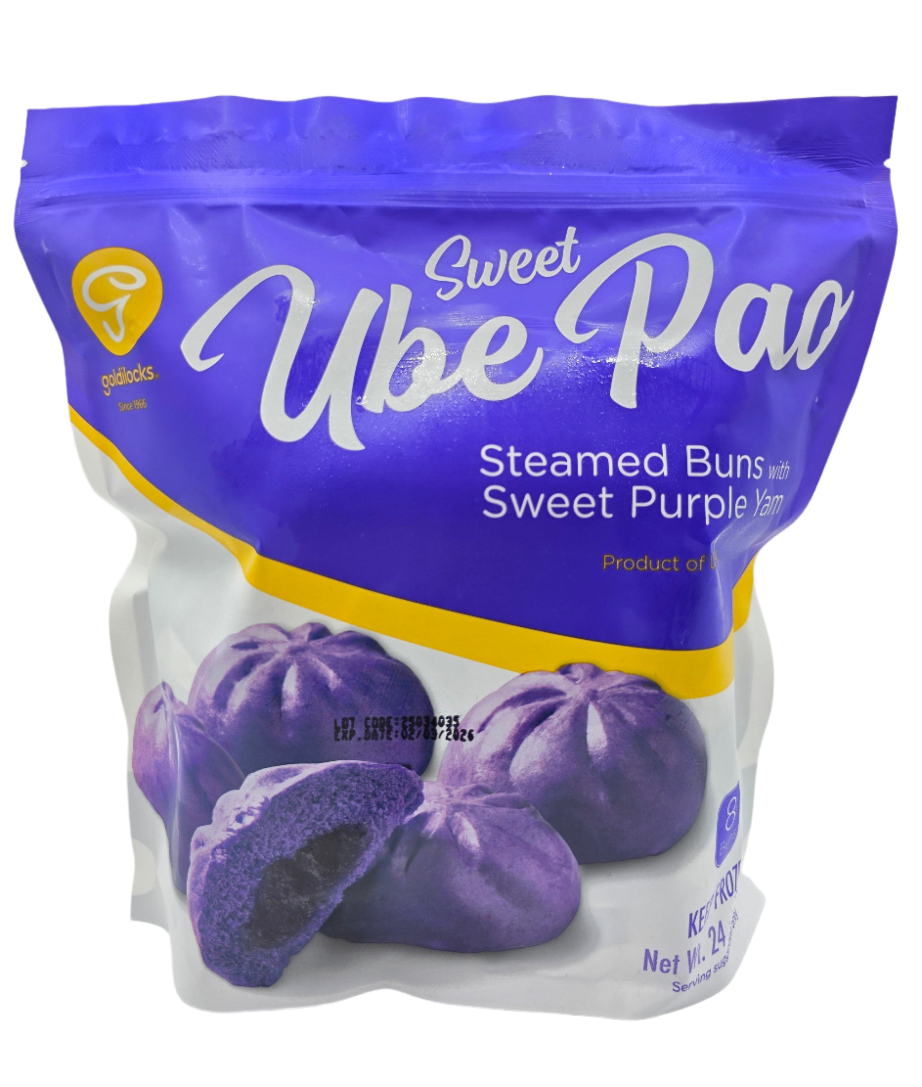 Goldilocks Sweet Ube Pao Steamed Buns with Sweet Purple Yam - 24oz