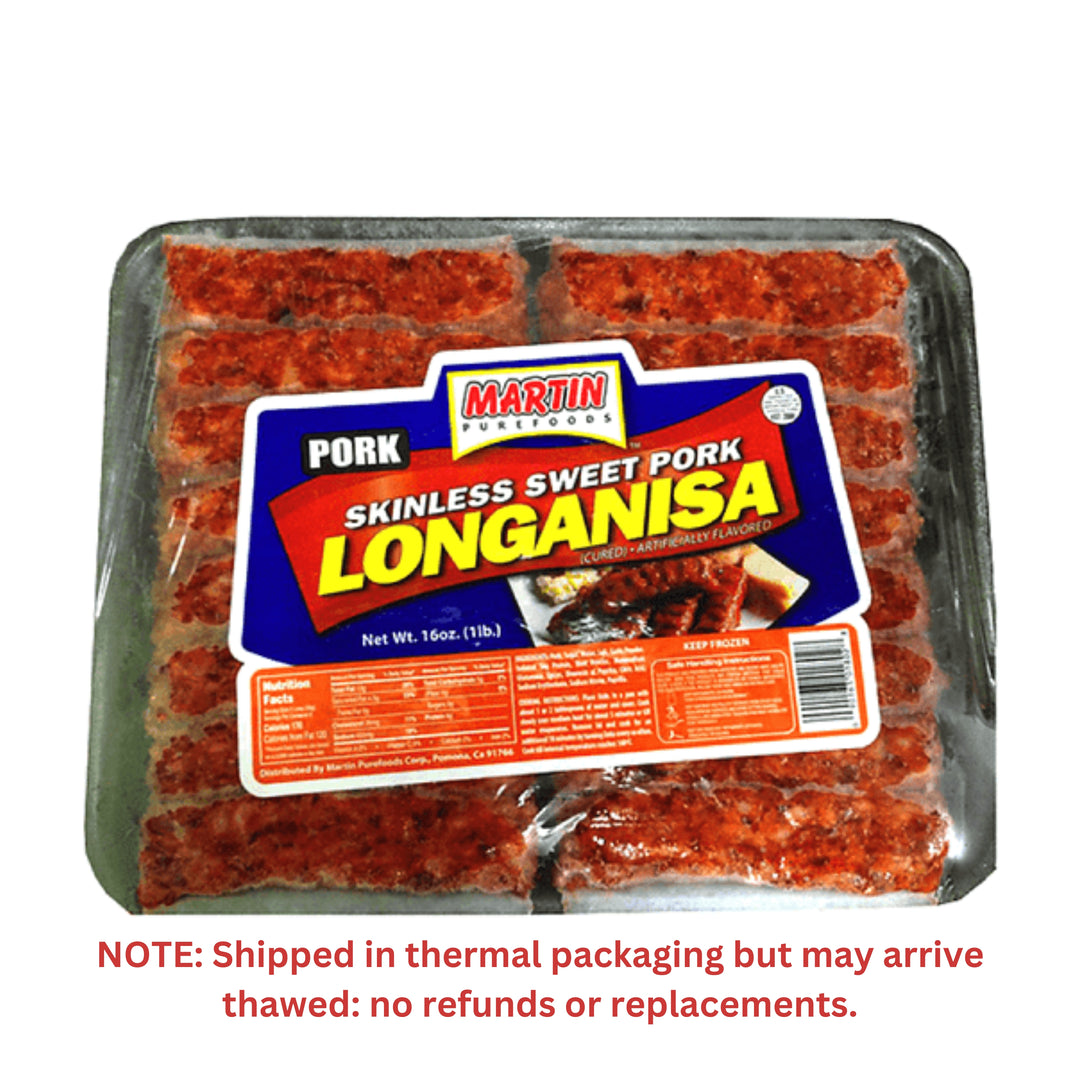 Martin Purefoods Skinless Sweet Pork Longanisa - 16 oz