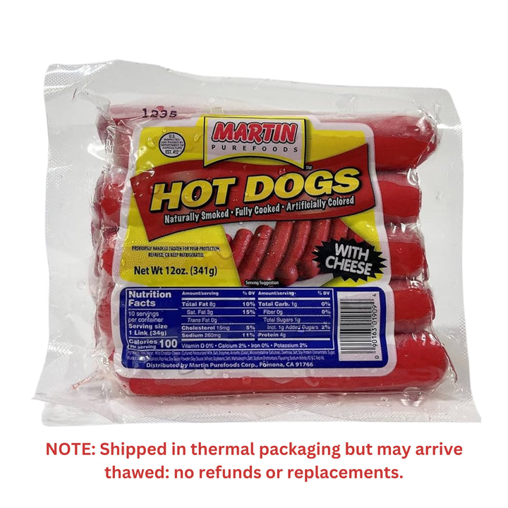 Martin Purefoods Hotdogs w/ Cheese - 12oz (READ PRODUCT DESCRIPTION)