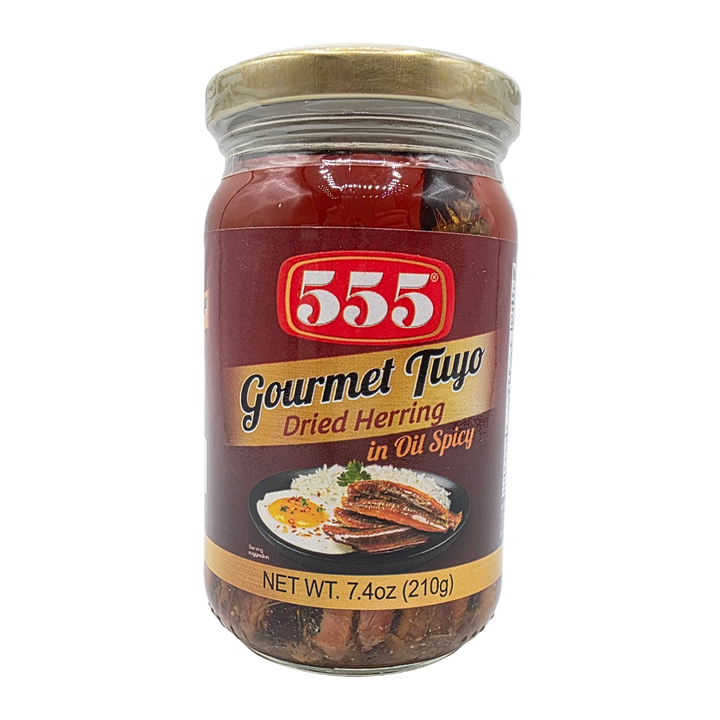 555 Gourmet Tuyo Dried Herring in Oil Spicy Flavor - 7.4oz