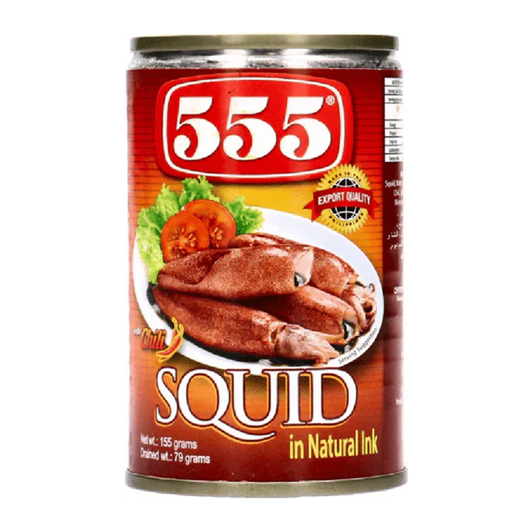 555 Squid in Natural Ink with Chili  - 5.5oz