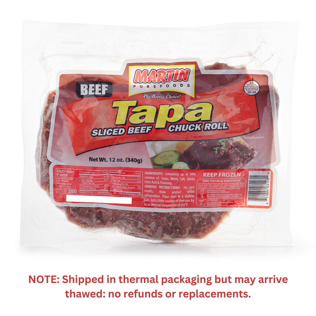 Martin Purefoods Beef Tapa Sliced Beef Chuck Roll - 12 oz