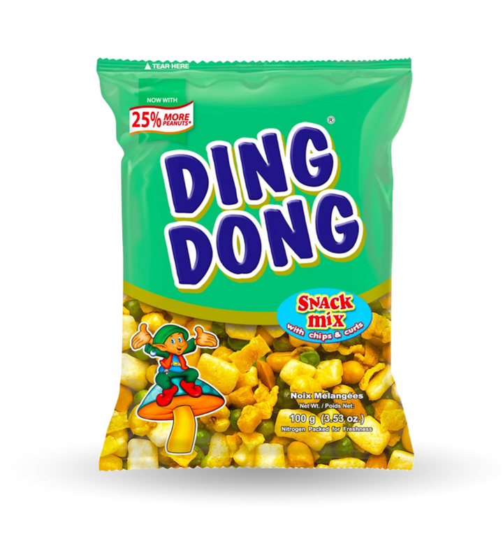 Ding Dong Snack Mix  w/ Chips & Curls (Green) - 100g
