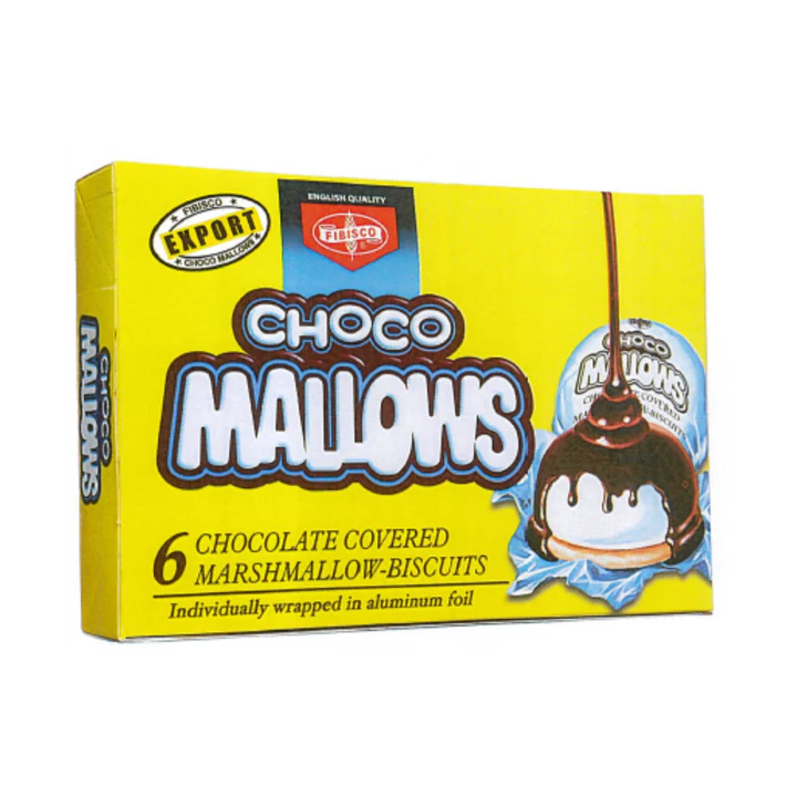 Fibisco Choco Mallows Chocolate Covered Marshmallow Biscuits 6pcs