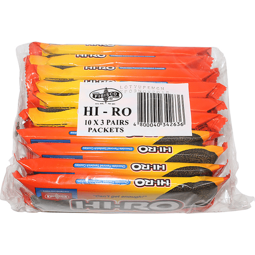 Fibisco Hi-Ro Chocolate Flavored Sandwich Cookies - 10x33g