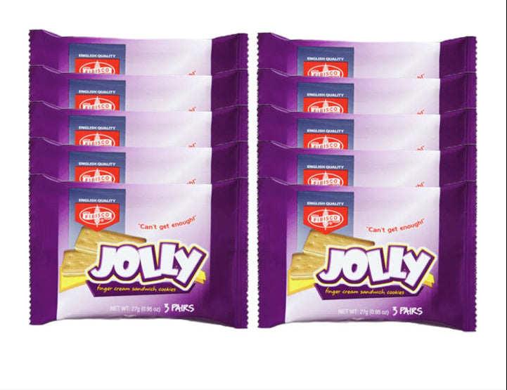 Fibisco Jolly Finger Cream Sandwich Cookies - 10x27g