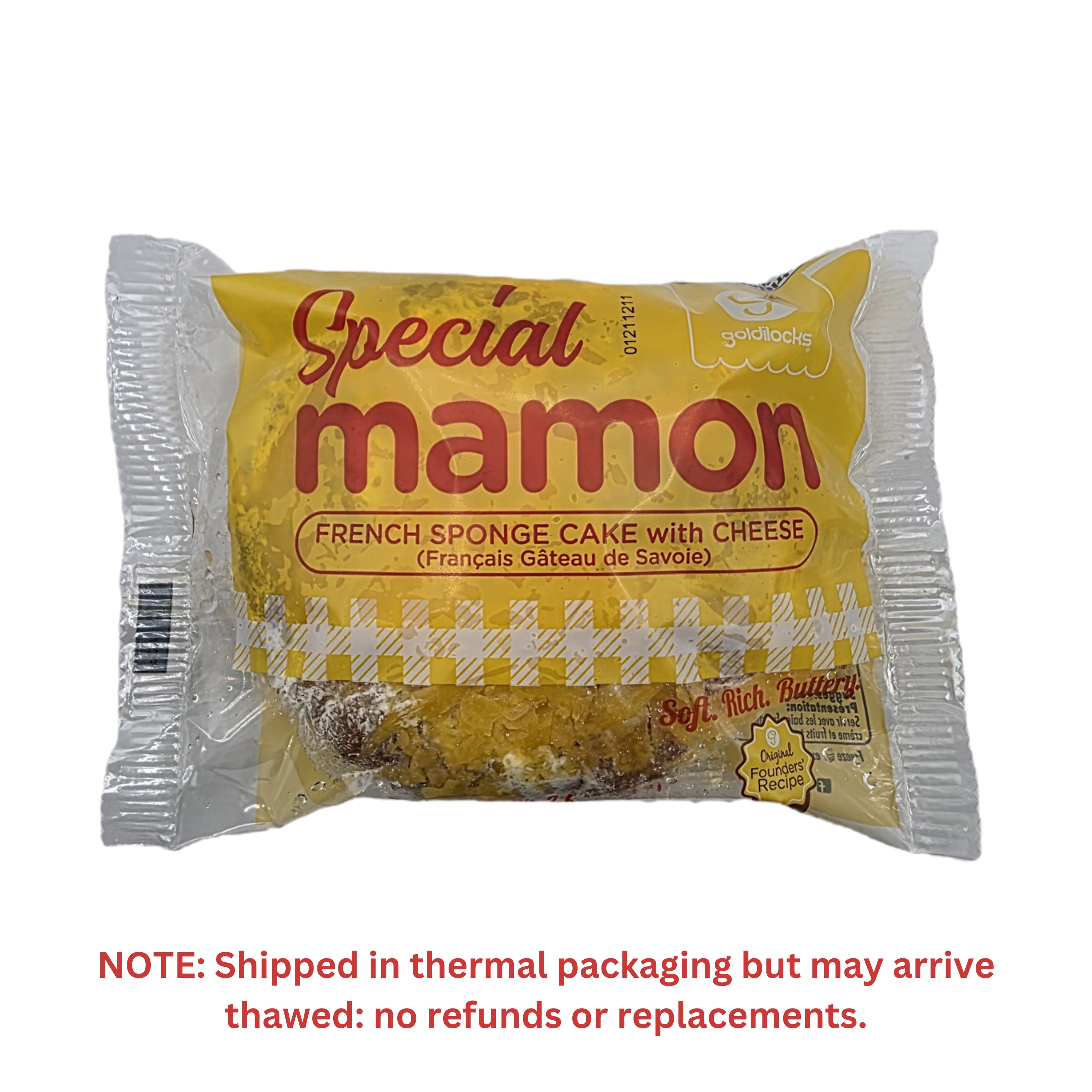 Goldilocks Special Mamon w/ Cheese (French Sponge Cake with Cheese ...