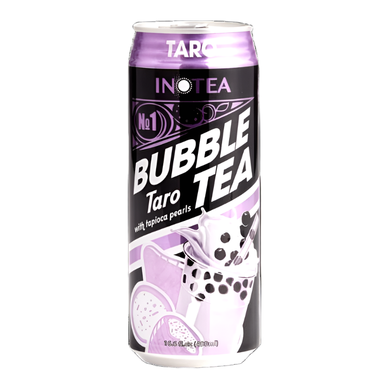 Inotea Bubble Tea with Tapioca Pearls Taro Flavor - 16.6 fl oz