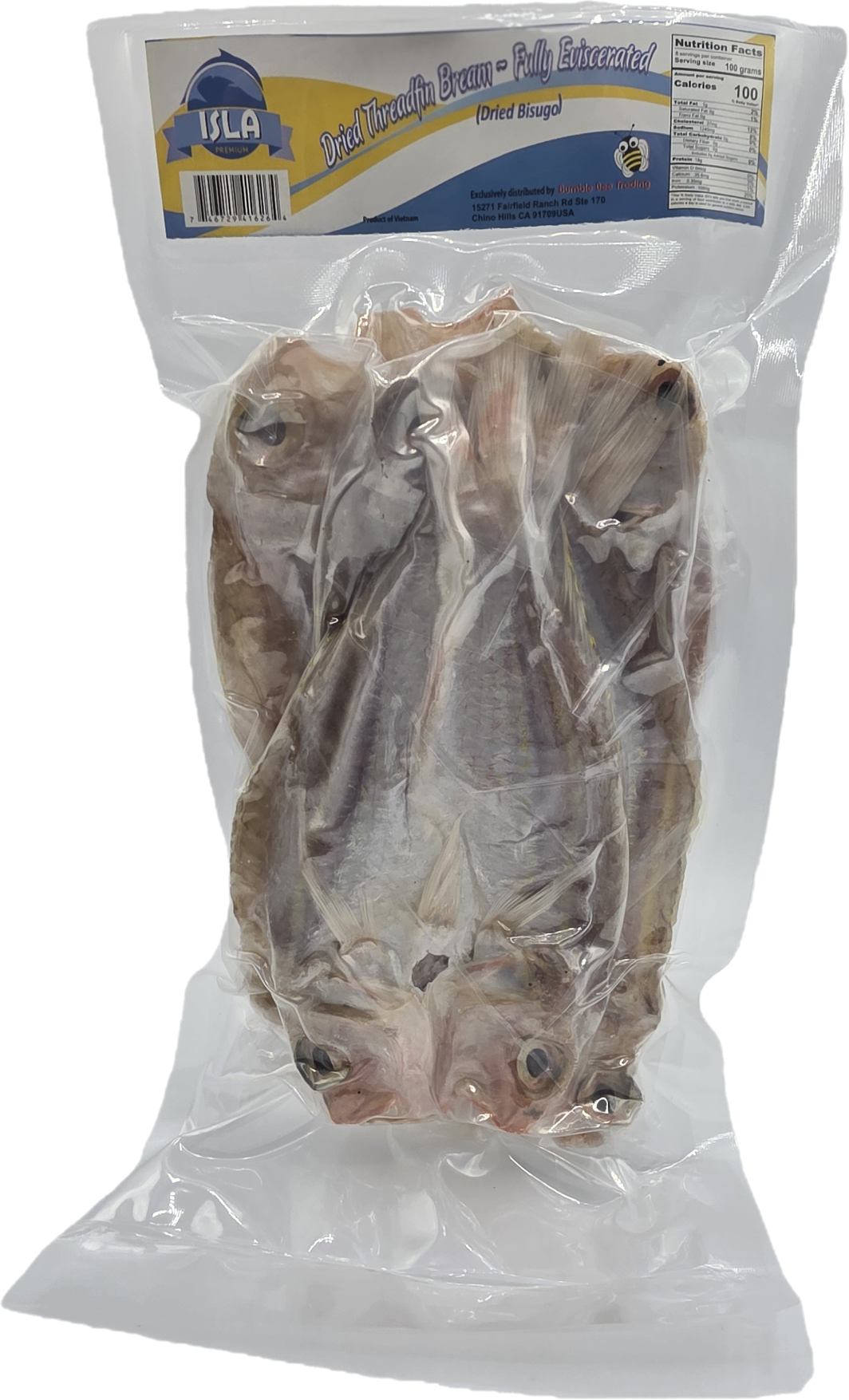 Isla Premium Dried Threadfin Bream Fully Eviscerated (Dried Bisugo) - 8oz