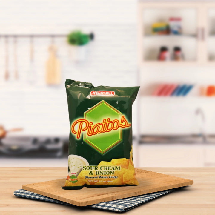 Jack 'n Jill - Piattos Sour Cream & Onion Flavored Potato Crisps - 3oz