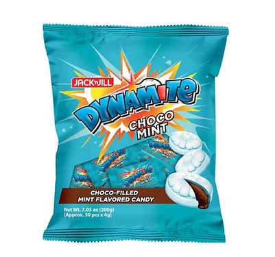Jack 'n Jill Dynamite Choco Mint Choco-Filled Mint Flavored Cany (50pcs) - 200g