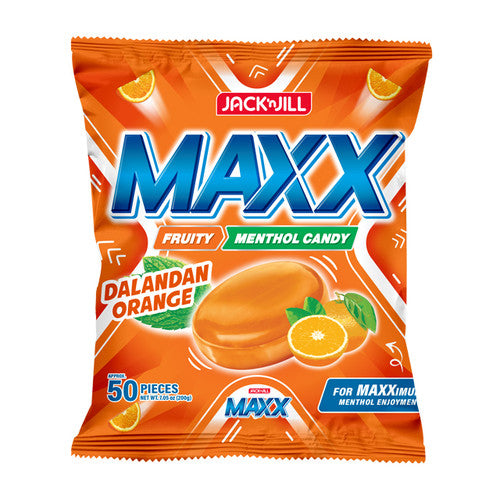 Jack 'n Jill Maxx Fruity Menthol Candy Dalandan Orange Flavor (50pcs) - 200g