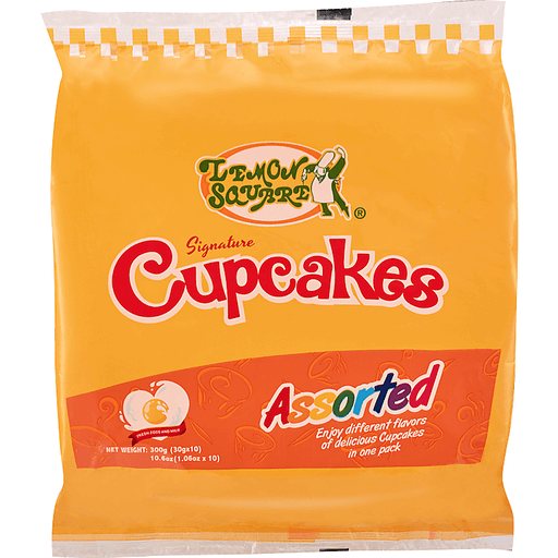 Lemon Square Signature Cupcakes Assorted (10x30g) - 300g