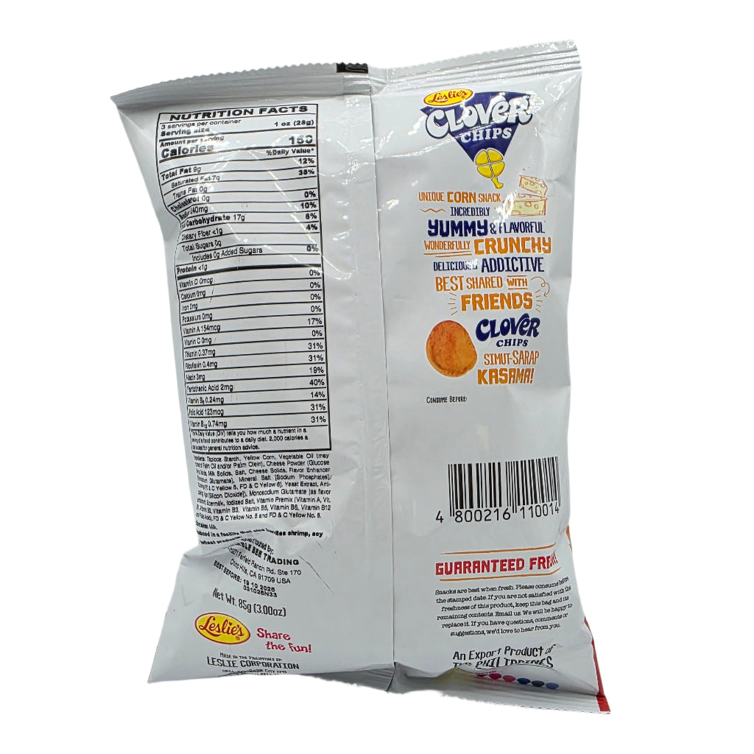 Leslie's Clover Chips Cheese Corn Snacks - 85g