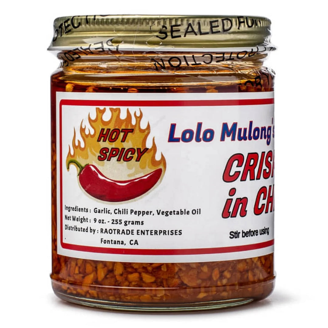 Lolo Mulong's Crispy Garlic in Chili Oil Hot Spicy - 9oz