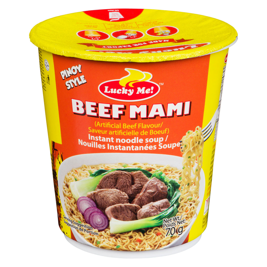 Lucky Me Beef Mami Instant Oriental Noodle Soup (Artificial Flavor) - 70g