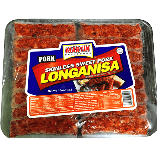 Martin Purefoods Skinless Sweet Pork Longanisa - 16 oz