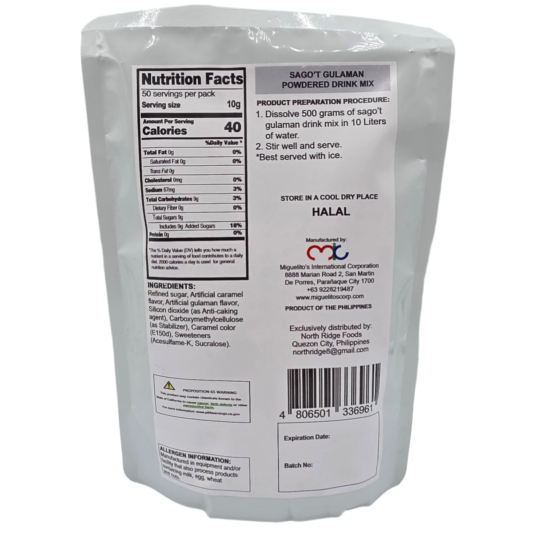 Miguelitos Powdered Mix Sago't Gulaman - 500g