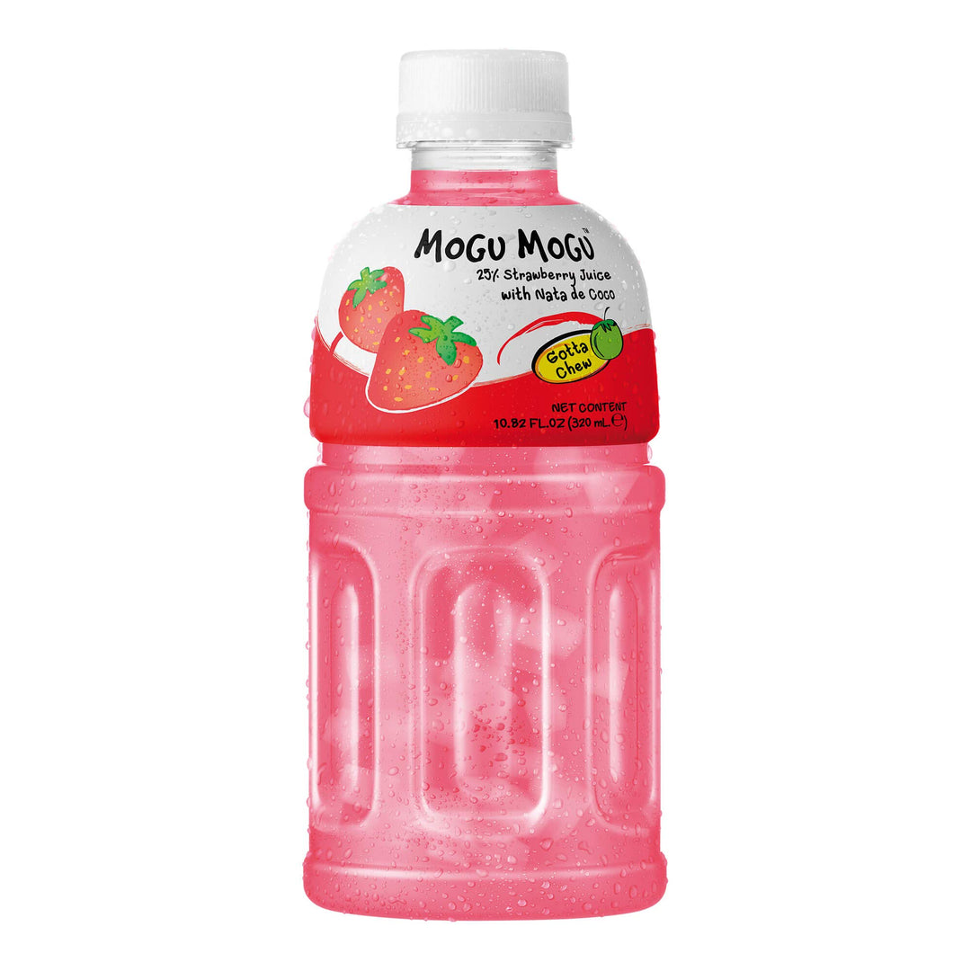 Mogu Mogu Strawberry Juice w/ Nata de Coco - 320mL