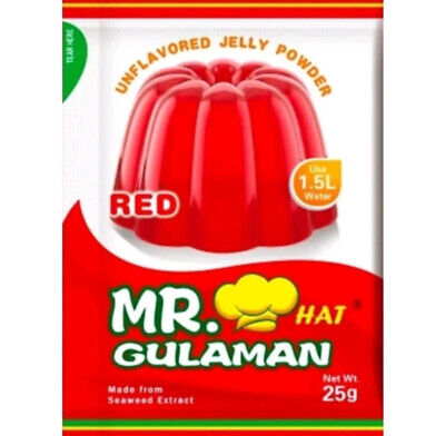 Mr. Hat Gulaman (RED) Unflavored Jelly Powder - 25g