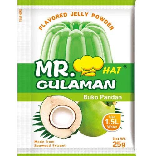 Mr. Hat Gulaman Buko Pandan Flavored Jelly Powder - 25g