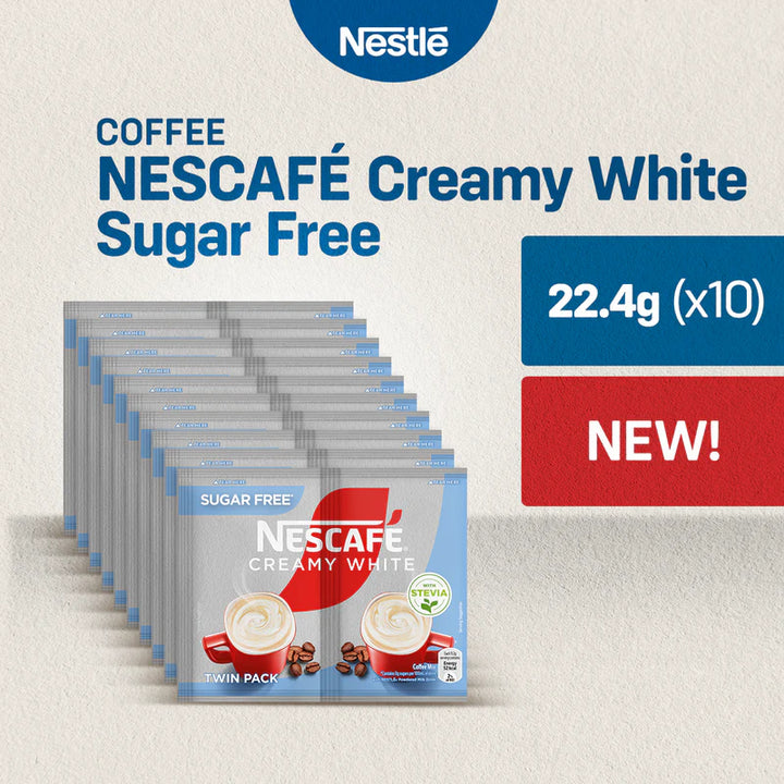Nescafe Creamy White Coffee with Sugar Free - 20 Twin Packs