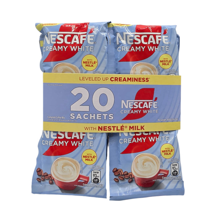 Nescafe Creamy White Coffee with Nestle Milk Drink (20 sachets)