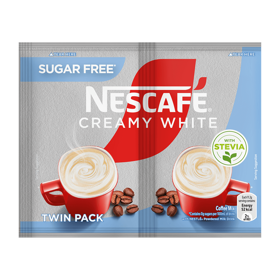 Nescafe Creamy White Coffee with Sugar Free - 20 Twin Packs