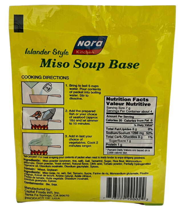 Nora Kitchen Islander Style Miso Soup Base Pangsigang Sa Miso - 30g