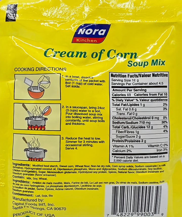 Nora Kitchen Cream of Corn Soup Mix - 80g