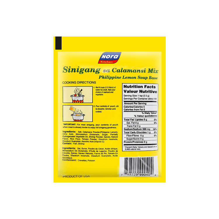 Nora Kitchen Sinigang sa Calamansi Mix - 48g