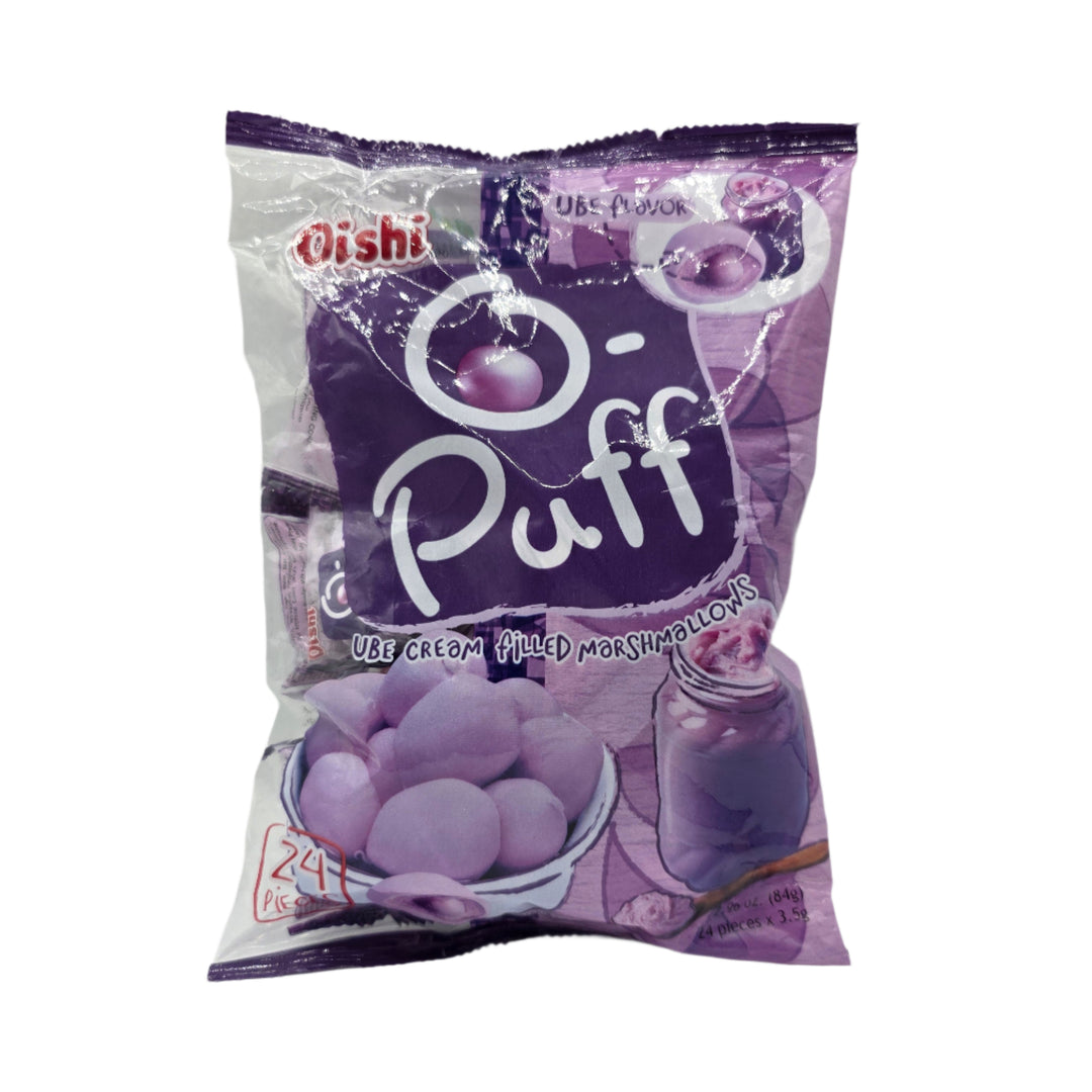 Oishi O-Puff Ube Cream Filled Marshmallows - 84g