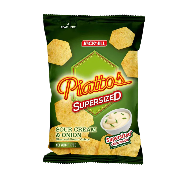 Jack 'n Jill - Piattos Sour Cream & Onion Flavored Potato Crisps - 3oz