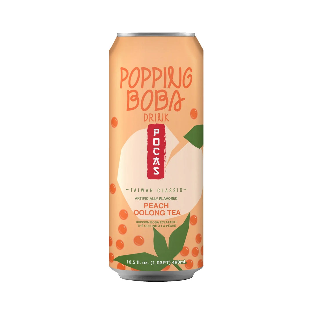 Pocas Popping Boba Drink Peach Oolong Tea - 16.5 fl oz