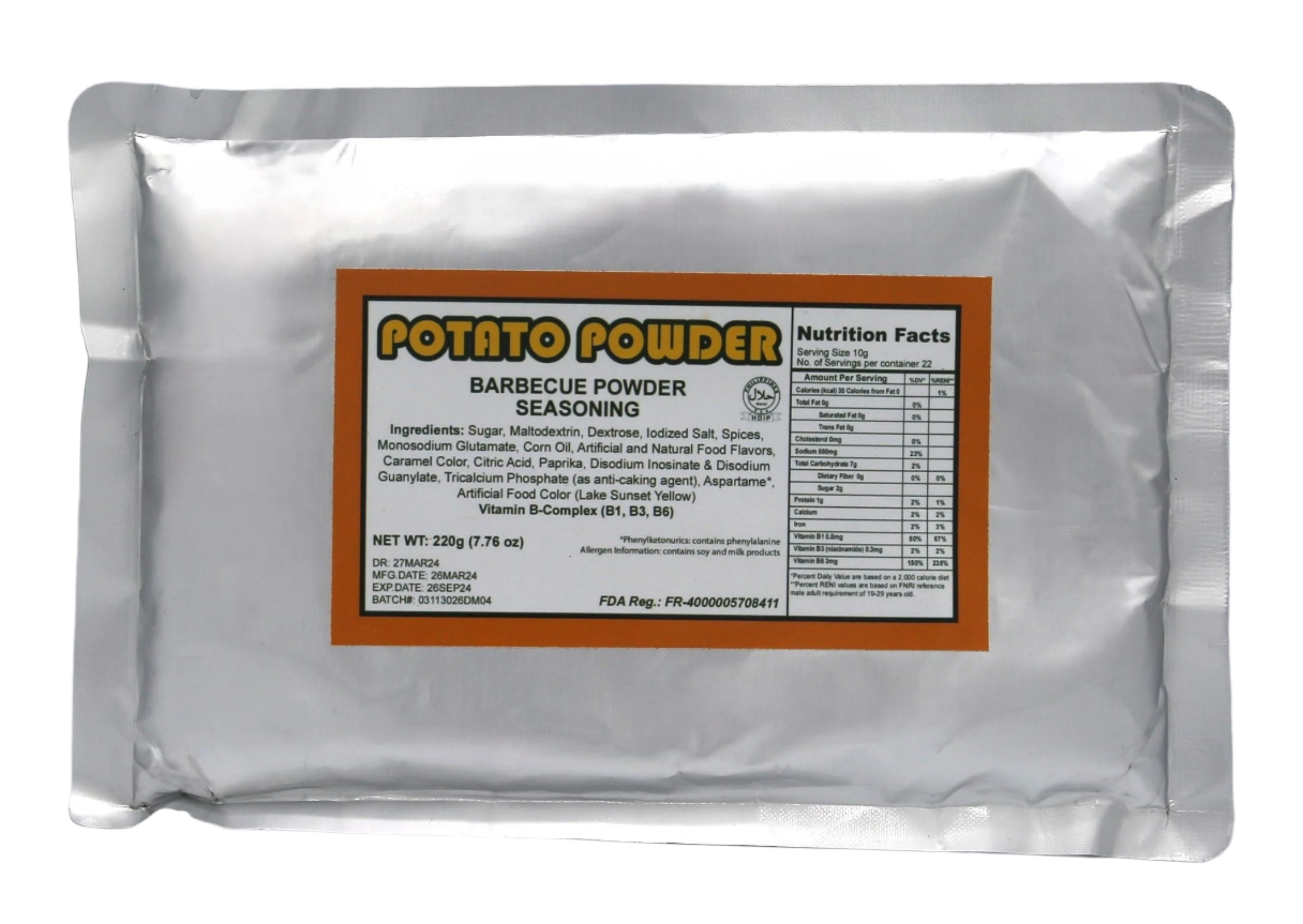 Potato Powder - Barbecue Powder Seasoning - 220g – Lili Mart
