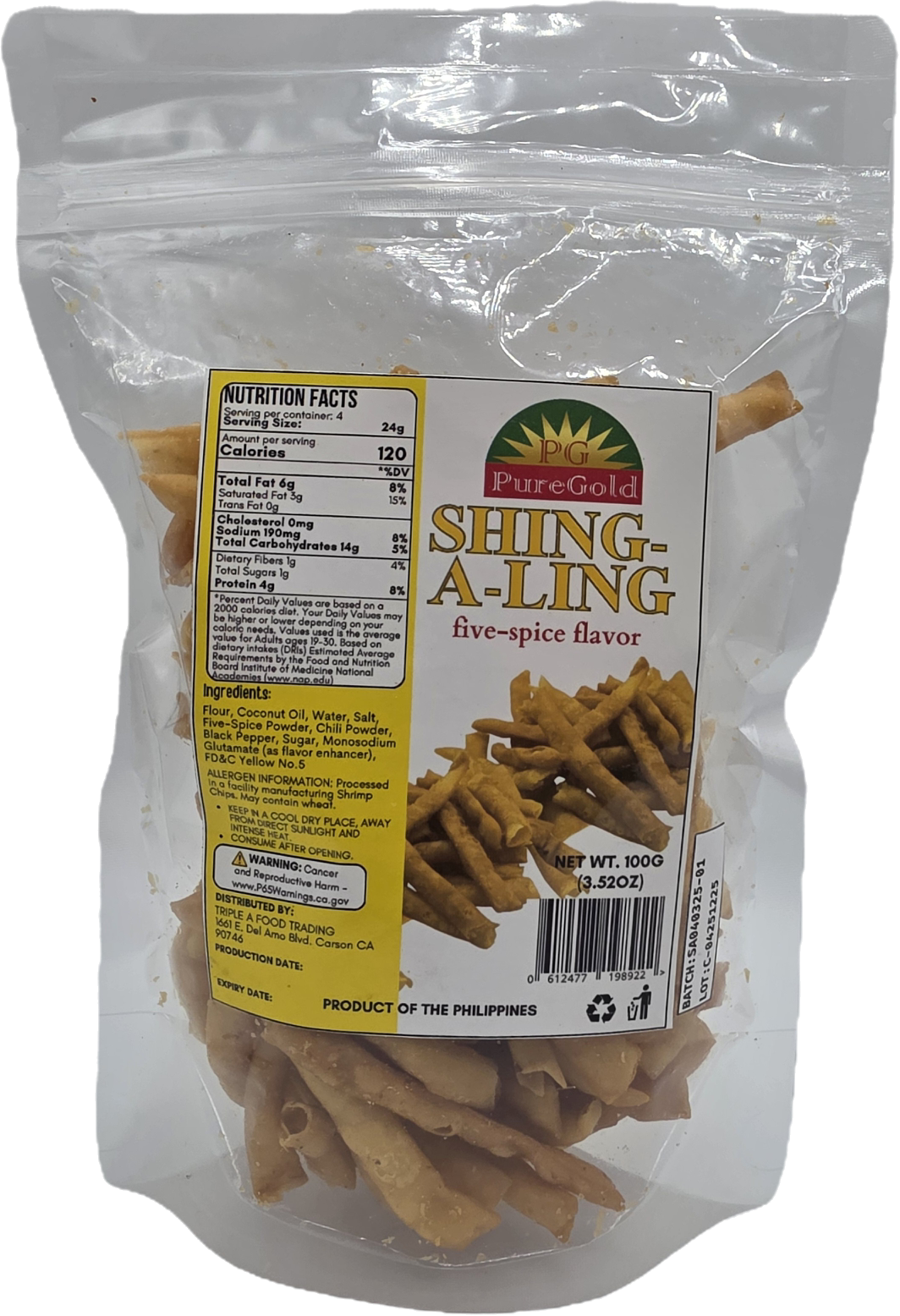 PureGold Shing-A-Ling Five Spice Flavor - 100g