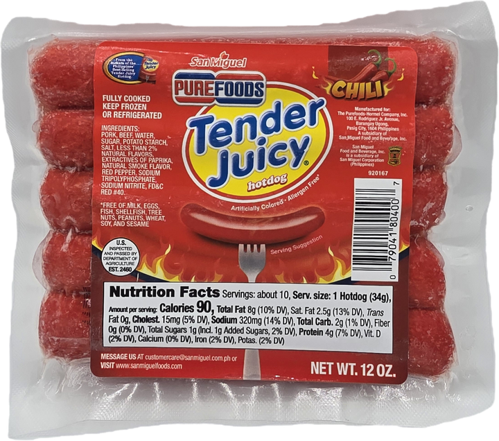 Purefoods Tender Juicy Hotdog Chili - 12 oz