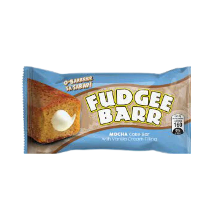Fudgee Barr - Mocha Cake Bar with Vanilla Cream Filling 10pc - 40g