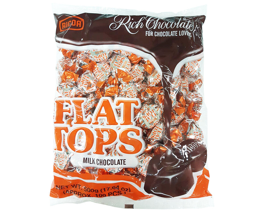 Ricoa Flat Tops Milk Chocolate (100pcs) - 500g